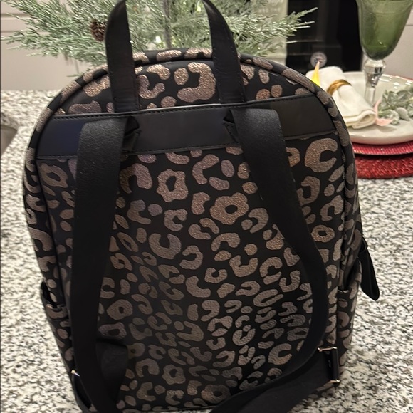 Kate Spade Leopard Print Backpack - Black and Gold - Picture 10 of 12